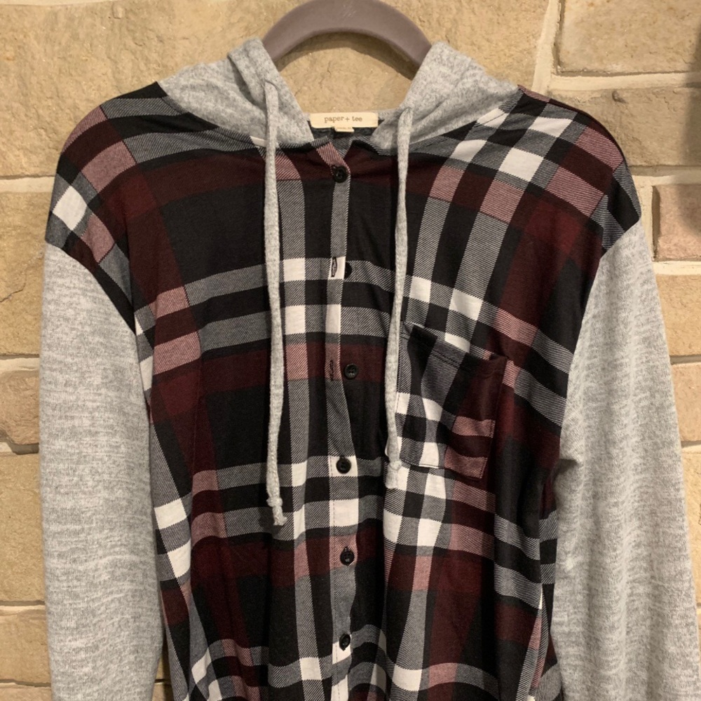 flannel hoodie